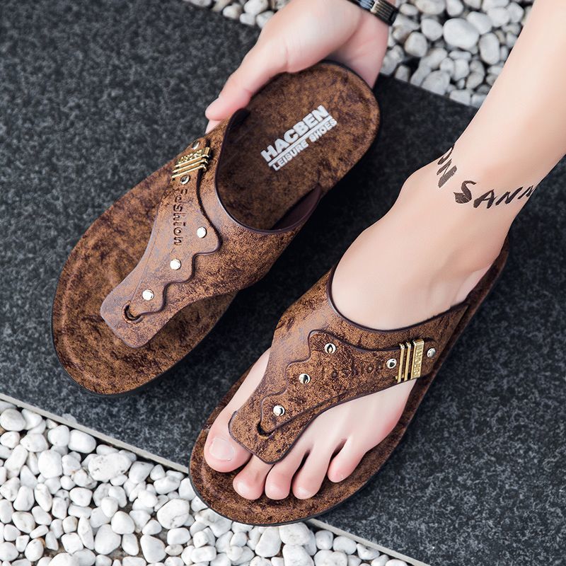 Flip Flop Leather Men - 2026 New Men's Flip Flops Genuine